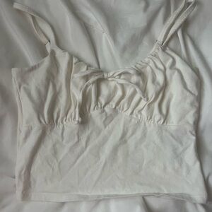 Hollister white tank top